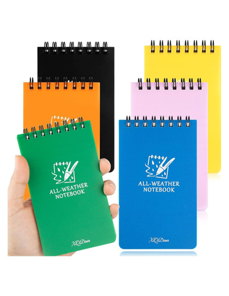Cuaderno Impermeable de Bolsillo XiQiDianr 3x5 cm Paquete de 6 Cuaderno Impermeable de Bolsillo XiQiDianr 3x5 cm Paquete de 6
