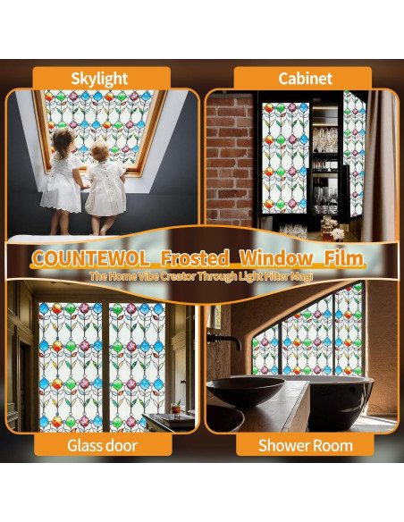 Película de Ventana Privada COUNTEWOL Esmerilada 44.5x200 cm Película de Ventana Privada COUNTEWOL Esmerilada 44.5x200 cm