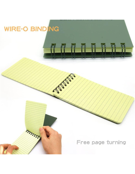 Paquete de 10 Cuadernos Impermeables MOAMUN Verde 7.62x12.7cm Paquete de 10 Cuadernos Impermeables MOAMUN Verde 7.62x12.7cm