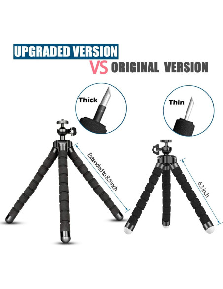 Soporte de trípode mini flexible KAMISAFE con control remoto Soporte de trípode mini flexible KAMISAFE con control remoto