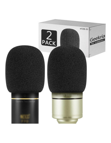 Filtro de Espuma Geekria para Micrófono MXL - 2 Paquete Negro