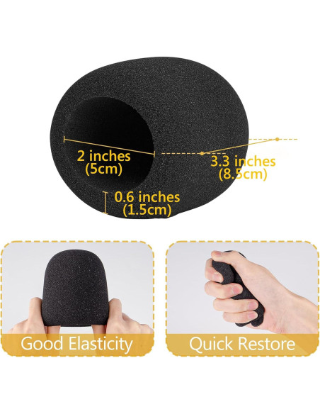 Filtro de Espuma Geekria para Micrófono MXL - 2 Paquete Negro Filtro de Espuma Geekria para Micrófono MXL - 2 Paquete Negro
