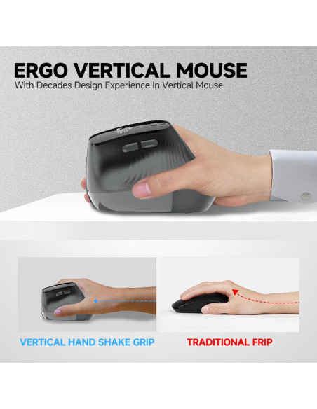 Ratón Vertical Inalámbrico Ergonómico J-Tech Digital 4800 DPI Ratón Vertical Inalámbrico Ergonómico J-Tech Digital 4800 DPI