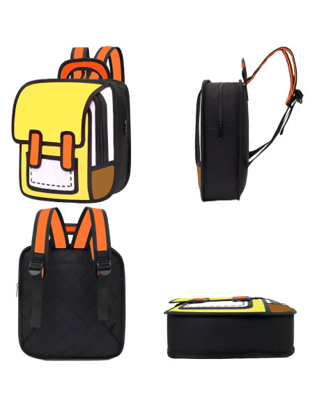 Mochila Kawaii Grande Amarilla para Niños 15L 39.4cm Mochila Kawaii Grande Amarilla para Niños 15L 39.4cm