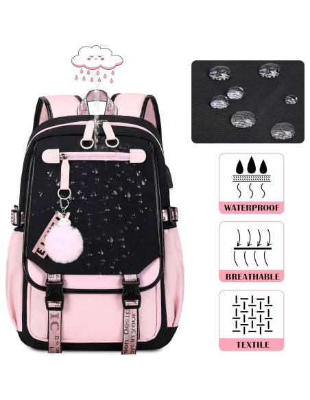 Mochila Escolar Bevalsa Rosa 21L con Estuche y Almuerzo Mochila Escolar Bevalsa Rosa 21L con Estuche y Almuerzo