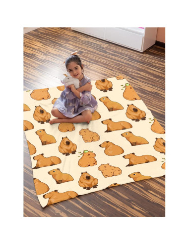 Manta de Franela Capibara Virudhaka 101.6x127 cm Suave