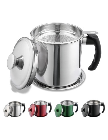 Contenedor de Grasa de Tocino Kyraton 1.4L Acero Inoxidable