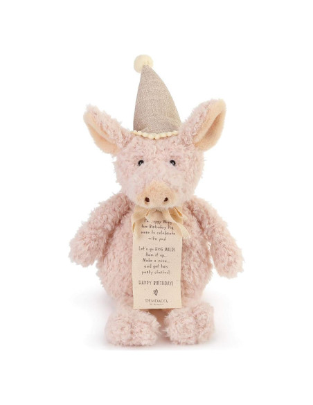 Peluches Cerdito Wigg de Cumpleaños Rosa Bebé 30 cm DEMDACO Peluches Cerdito Wigg de Cumpleaños Rosa Bebé 30 cm DEMDACO