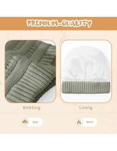 Gorro de Invierno para Bebé Durio Gris Claro 6-36 Meses