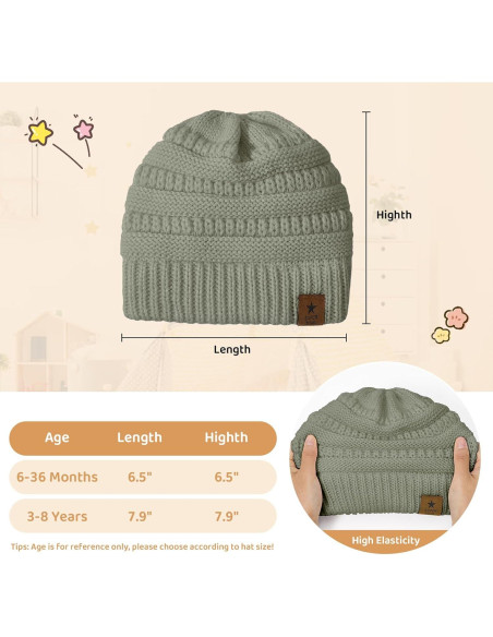 Gorro de Invierno para Bebé Durio Gris Claro 6-36 Meses Gorro de Invierno para Bebé Durio Gris Claro 6-36 Meses