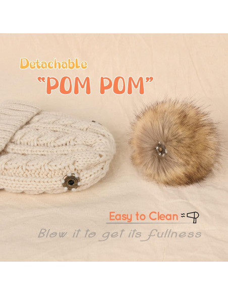 Gorro de Invierno FURTALK para Bebés 6-24 Meses Beige Gorro de Invierno FURTALK para Bebés 6-24 Meses Beige