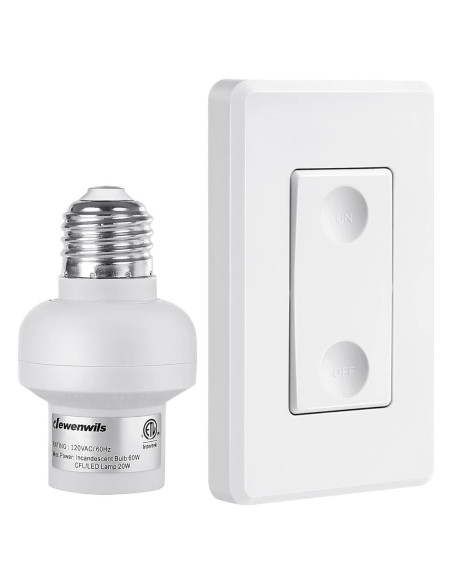Portalámpara Inalámbrico DEWENWILS con Control Remoto E26/E27 Portalámpara Inalámbrico DEWENWILS con Control Remoto E26/E27