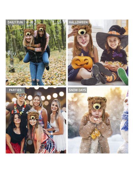 Gorro de Oso Grizzly Marrón DolliBu con Solapas para Orejas Gorro de Oso Grizzly Marrón DolliBu con Solapas para Orejas