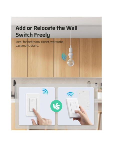 Portalámpara Inalámbrico DEWENWILS con Control Remoto E26/E27 Portalámpara Inalámbrico DEWENWILS con Control Remoto E26/E27
