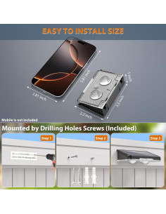 Luces Solares para Cercas UGDLUCK 2PACK RGB y Blanco Cálido 2