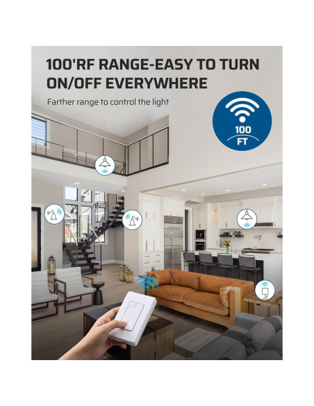 Portalámpara Inalámbrico DEWENWILS con Control Remoto E26/E27 Portalámpara Inalámbrico DEWENWILS con Control Remoto E26/E27
