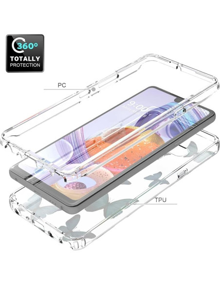 Funda protectora LG Stylo 6 Sidande Mariposa Azul TPU Funda protectora LG Stylo 6 Sidande Mariposa Azul TPU