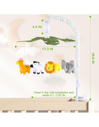 Móvil para Cuna Musical y Luminoso Shantou Verde