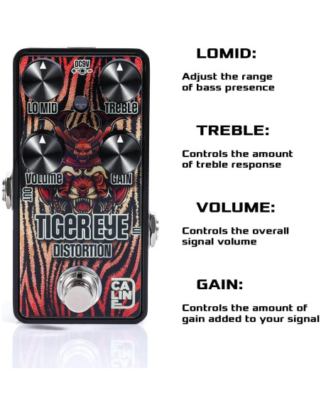 Pedal de Distorsión Mini Caline G001 9V Bypass Verdadero Pedal de Distorsión Mini Caline G001 9V Bypass Verdadero