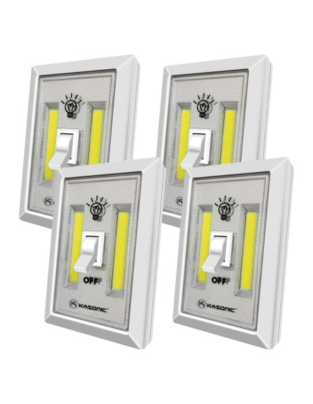 Luz Nocturna LED K KASONIC 200 Lúmenes Inalámbrica 4 Paquete Luz Nocturna LED K KASONIC 200 Lúmenes Inalámbrica 4 Paquete