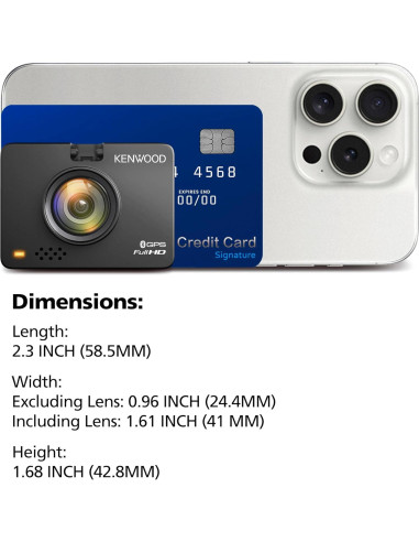 Cámara de Tablero KENWOOD DRV-A310W Full HD con GPS