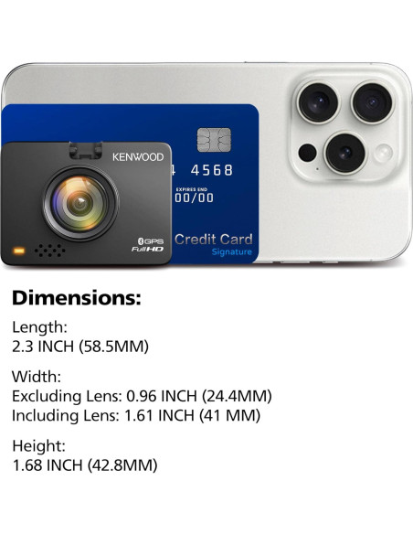 Cámara de Tablero KENWOOD DRV-A310W Full HD con GPS Cámara de Tablero KENWOOD DRV-A310W Full HD con GPS