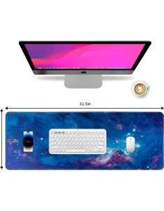 Alfombrilla de Ratón Grande Tongyanat Estrella Azul 80x30cm 2