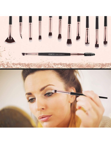 Conjunto de Pinceles de Maquillaje para Ojos Z'OREYA 12 Pcs