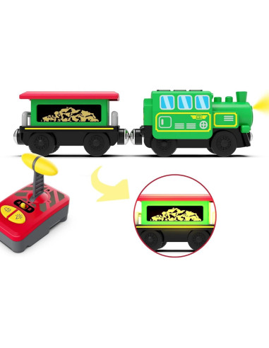 Juego de Tren Eléctrico HYPERLIVING con Control Remoto Verde