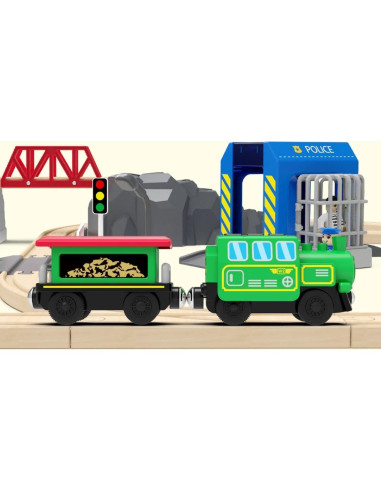 Juego de Tren Eléctrico HYPERLIVING con Control Remoto Verde