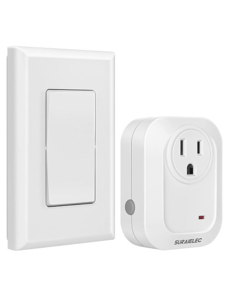 Interruptor de Pared Inalámbrico SURAIELEC 10A 30m RF Interruptor de Pared Inalámbrico SURAIELEC 10A 30m RF