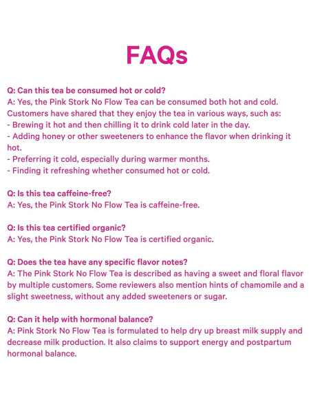 Té de Destete No Flow Pink Stork - Salvia, Perejil y Menta - 15 Bolsitas Té de Destete No Flow Pink Stork - Salvia, Perejil y Menta - 15 Bolsitas