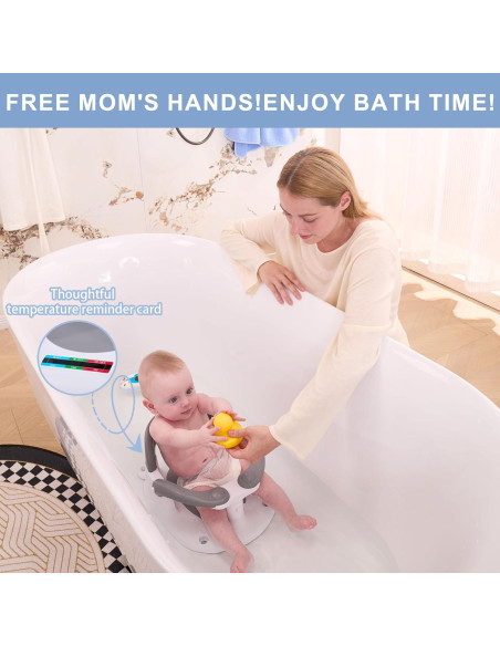 Asiento de Baño Wdbb para Bebés 6-18 Meses Azul 360 Estable Asiento de Baño Wdbb para Bebés 6-18 Meses Azul 360 Estable