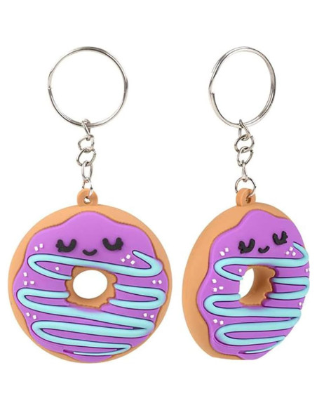 Llavero Donut Textura Goma La Compañía Dreidel Paquete de 4 Llavero Donut Textura Goma La Compañía Dreidel Paquete de 4