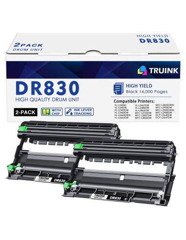 Unidad de tambor TRUINK DR830 - 2 Paquete, 16000 páginas