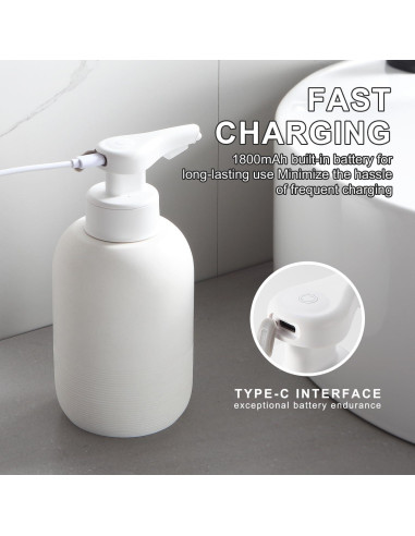 Dispensador Automático de Jabón Espumoso LHYMJRY 420ml Blanco