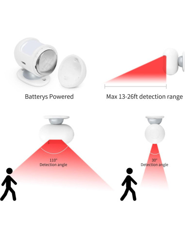 Sensor de Movimiento Inalámbrico COTINSE B26 con Timbre 32 Tonos