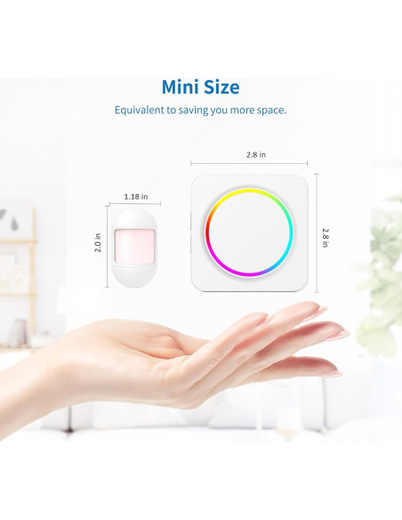 Sensor de Movimiento Inalámbrico COTINSE B26 con Timbre 32 Tonos Sensor de Movimiento Inalámbrico COTINSE B26 con Timbre 32 Tonos