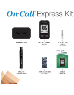 Kit de Pruebas de Diabetes On Call Express - Medidor de Glucosa 2
