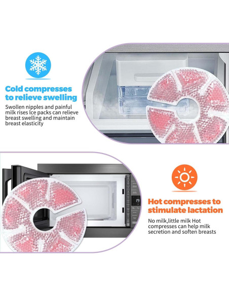 Paquete de Hielo Terapéutico para Senos Ruheaou - 2 Piezas Rosa Paquete de Hielo Terapéutico para Senos Ruheaou - 2 Piezas Rosa