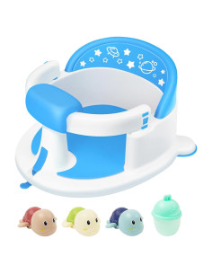 Asiento de Baño Antideslizante para Bebés Azul - 6 Meses+