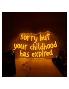 Letrero de Neón LED XUENEYSILED 'Infancia Expirada' 44x25cm