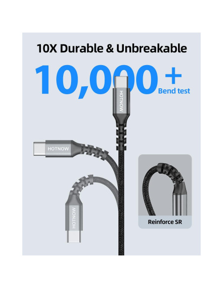 Cable USB C Corto 0.15m HOTNOW Carga Rápida 3 Paquete Cable USB C Corto 0.15m HOTNOW Carga Rápida 3 Paquete