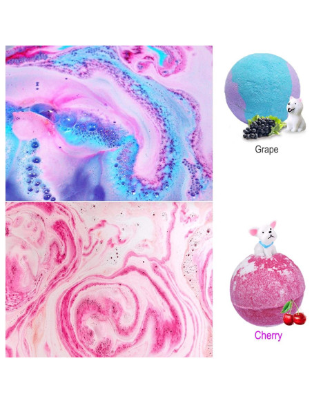 Set de 12 Bombas de Baño Orgánicas para Niños 99g con Juguetes Set de 12 Bombas de Baño Orgánicas para Niños 99g con Juguetes