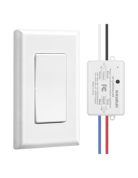 Interruptor de Luz Inalámbrico Suraielec con Control Remoto 30m Interruptor de Luz Inalámbrico Suraielec con Control Remoto 30m