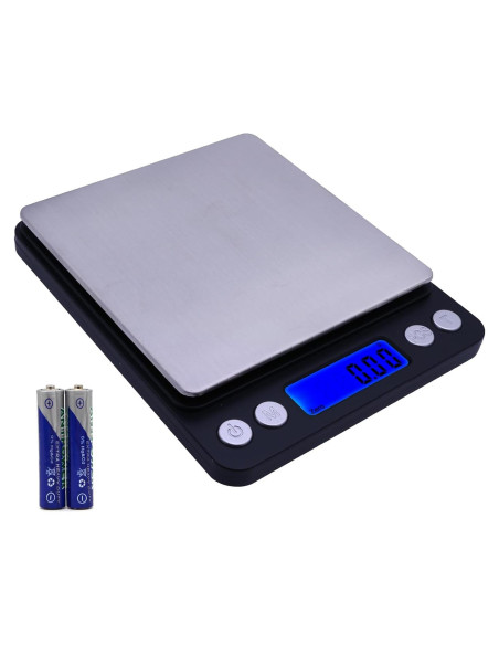 Báscula Digital de Gramos Barlunbee I2000BK500 500g 0.01g Negra Báscula Digital de Gramos Barlunbee I2000BK500 500g 0.01g Negra