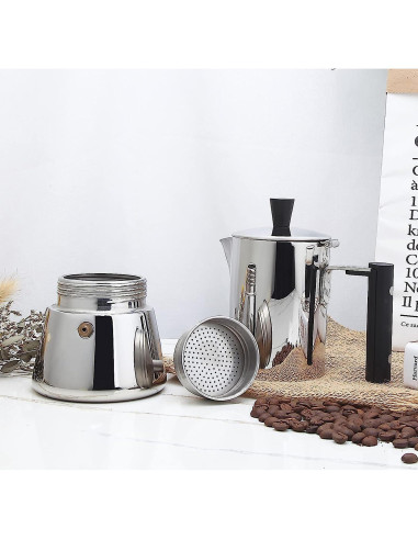 Cafetera Espresso Moka Pot Easyworkz 4 Tazas 200ml Acero Inoxidable