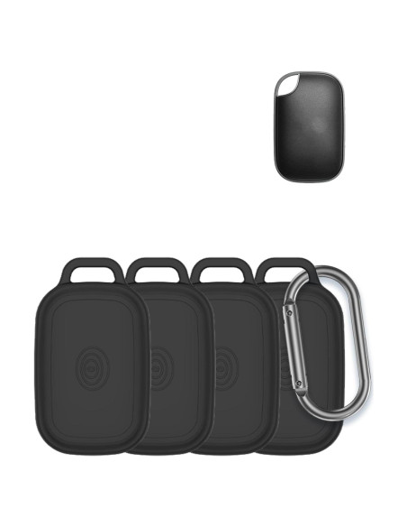 Funda de Silicona para Tile Life360 Pro Tracker Tags - Negra (4 Pzs) Funda de Silicona para Tile Life360 Pro Tracker Tags - Negra (4 Pzs)