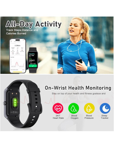 Rastreador de Fitness ST-CARE C82 con Monitor de Frecuencia Cardíaca