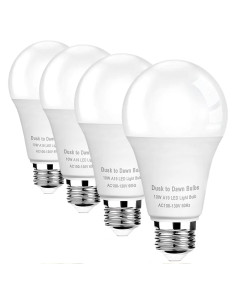 Paquete de 4 bombillas LED 10W 2700K con sensor SETEN